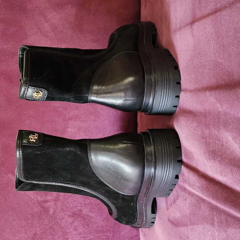 Brand New, Never Worn Black Suede Ankle Boots - Picture 4 of 6